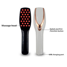 Load image into Gallery viewer, Electric Massage Comb Head Massager Anti-hair Loss Scalp Care Vibration Color Light Comb