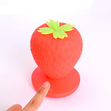 Load image into Gallery viewer, Creative Home LED Silicone Strawberry Night Light USB Rechargeable Bedside Decoration Atmosphere Light, Pink Strawberry, Red Strawberry, White Strawberry