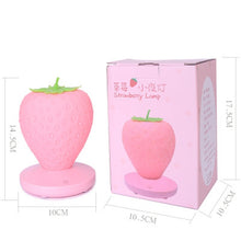 Load image into Gallery viewer, Creative Home LED Silicone Strawberry Night Light USB Rechargeable Bedside Decoration Atmosphere Light, Pink Strawberry, Red Strawberry, White Strawberry