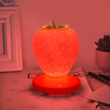 Load image into Gallery viewer, Creative Home LED Silicone Strawberry Night Light USB Rechargeable Bedside Decoration Atmosphere Light, Pink Strawberry, Red Strawberry, White Strawberry
