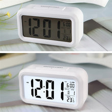 Load image into Gallery viewer, Temperature Type Lazy Snooze Alarm Mute Backlit Electronic Clock, Battery(White), Battery(Green), Battery(Black), Battery(Blue), Battery(Rose Red)
