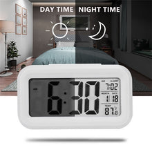 Load image into Gallery viewer, Temperature Type Lazy Snooze Alarm Mute Backlit Electronic Clock, Battery(White), Battery(Green), Battery(Black), Battery(Blue), Battery(Rose Red)