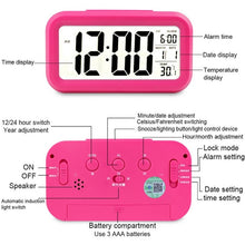 Load image into Gallery viewer, Temperature Type Lazy Snooze Alarm Mute Backlit Electronic Clock, Battery(White), Battery(Green), Battery(Black), Battery(Blue), Battery(Rose Red)