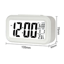Load image into Gallery viewer, Temperature Type Lazy Snooze Alarm Mute Backlit Electronic Clock, Battery(White), Battery(Green), Battery(Black), Battery(Blue), Battery(Rose Red)