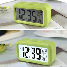 Load image into Gallery viewer, Temperature Type Lazy Snooze Alarm Mute Backlit Electronic Clock, Battery(White), Battery(Green), Battery(Black), Battery(Blue), Battery(Rose Red)