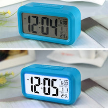 Load image into Gallery viewer, Temperature Type Lazy Snooze Alarm Mute Backlit Electronic Clock, Battery(White), Battery(Green), Battery(Black), Battery(Blue), Battery(Rose Red)