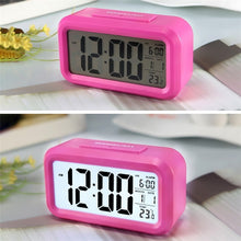 Load image into Gallery viewer, Temperature Type Lazy Snooze Alarm Mute Backlit Electronic Clock, Battery(White), Battery(Green), Battery(Black), Battery(Blue), Battery(Rose Red)