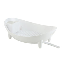 Load image into Gallery viewer, Tableware Storage Drain Dish Rack Multi-function Kitchen Utensil Rack, White, Gray