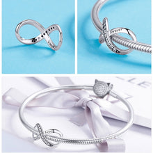 Load image into Gallery viewer, 925 Sterling Silver  Infinity Family Forever Beaded For Women DIY Bracelet Accseories, SCC1146