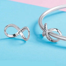 Load image into Gallery viewer, 925 Sterling Silver  Infinity Family Forever Beaded For Women DIY Bracelet Accseories, SCC1146