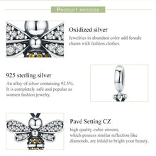 Load image into Gallery viewer, S925 Sterling Silver Bee Story Charm DIY Beaded Bracelet Accessories, SCC821