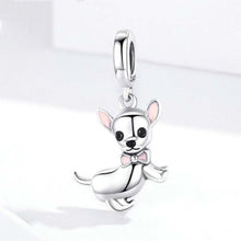 Load image into Gallery viewer, 925 Sterling Silver Pendant Dog Chihuahua Charm DIY Bracelet Accessories, SCC1317