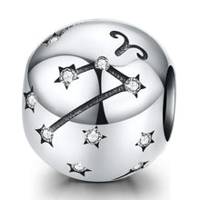 Load image into Gallery viewer, S925 Sterling Silver Twelve Constellation Beaded DIY Bracelet Accessories Jewelry Silver Beads, Aries, Taurus, Gemini, Cancer, Leo, Virgo, Libra, Scorpio, Sagittarius, Capricorn, Aquarius, Pisces