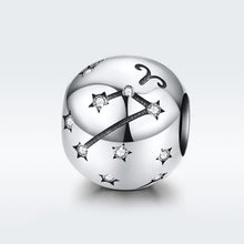 Load image into Gallery viewer, S925 Sterling Silver Twelve Constellation Beaded DIY Bracelet Accessories Jewelry Silver Beads, Aries, Taurus, Gemini, Cancer, Leo, Virgo, Libra, Scorpio, Sagittarius, Capricorn, Aquarius, Pisces