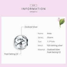 Load image into Gallery viewer, S925 Sterling Silver Twelve Constellation Beaded DIY Bracelet Accessories Jewelry Silver Beads, Aries, Taurus, Gemini, Cancer, Leo, Virgo, Libra, Scorpio, Sagittarius, Capricorn, Aquarius, Pisces