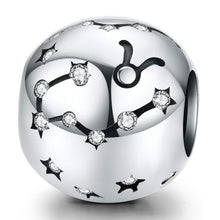 Load image into Gallery viewer, S925 Sterling Silver Twelve Constellation Beaded DIY Bracelet Accessories Jewelry Silver Beads, Aries, Taurus, Gemini, Cancer, Leo, Virgo, Libra, Scorpio, Sagittarius, Capricorn, Aquarius, Pisces