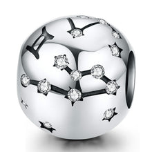 Load image into Gallery viewer, S925 Sterling Silver Twelve Constellation Beaded DIY Bracelet Accessories Jewelry Silver Beads, Aries, Taurus, Gemini, Cancer, Leo, Virgo, Libra, Scorpio, Sagittarius, Capricorn, Aquarius, Pisces