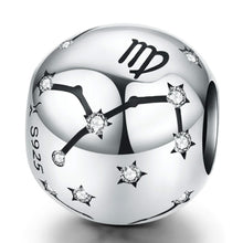 Load image into Gallery viewer, S925 Sterling Silver Twelve Constellation Beaded DIY Bracelet Accessories Jewelry Silver Beads, Aries, Taurus, Gemini, Cancer, Leo, Virgo, Libra, Scorpio, Sagittarius, Capricorn, Aquarius, Pisces