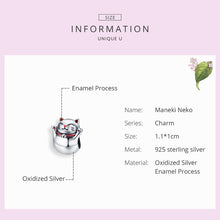 Load image into Gallery viewer, 925 Sterling Silver Lucky Cat Beaded DIY Bracelet Jewelry Accessory, SCC1178