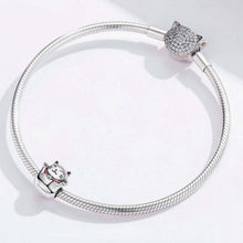 Load image into Gallery viewer, 925 Sterling Silver Lucky Cat Beaded DIY Bracelet Jewelry Accessory, SCC1178