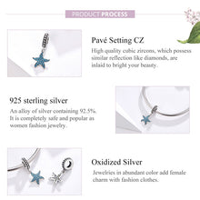 Load image into Gallery viewer, 925 Sterling Silver  Starfish Pendant Charm Women DIY Bracelet Accessories, SCC1210