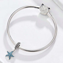 Load image into Gallery viewer, 925 Sterling Silver  Starfish Pendant Charm Women DIY Bracelet Accessories, SCC1210