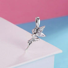 Load image into Gallery viewer, 925 Sterling Silver Flower Fairy Dangle Pendant Women DIY Bracelets Necklaces Accessories, SCC359