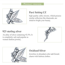 Load image into Gallery viewer, 925 Sterling Silver Flower Fairy Dangle Pendant Women DIY Bracelets Necklaces Accessories, SCC359