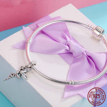 Load image into Gallery viewer, 925 Sterling Silver Flower Fairy Dangle Pendant Women DIY Bracelets Necklaces Accessories, SCC359