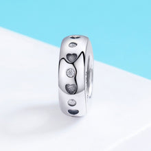 Load image into Gallery viewer, 925 Sterling Silver Beads Heart-shaped Carved Beads Women DIY Bracelet Accessories