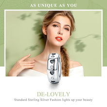 Load image into Gallery viewer, 925 Sterling Silver Beads Heart-shaped Carved Beads Women DIY Bracelet Accessories