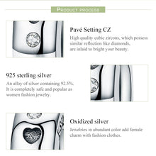 Load image into Gallery viewer, 925 Sterling Silver Beads Heart-shaped Carved Beads Women DIY Bracelet Accessories