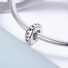 Load image into Gallery viewer, 925 Sterling Silver Beads Heart-shaped Carved Beads Women DIY Bracelet Accessories