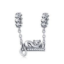 Load image into Gallery viewer, 925 Sterling Silver Pendant Cute Cat Necklace Pendant, SCC856