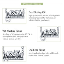 Load image into Gallery viewer, 925 Sterling Silver Pendant Cute Cat Necklace Pendant, SCC856