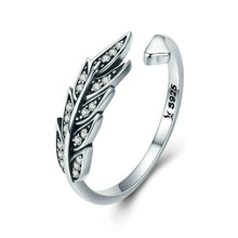 Load image into Gallery viewer, S925 Silver Open Women Ring Leaf Ring