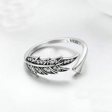 Load image into Gallery viewer, S925 Silver Open Women Ring Leaf Ring