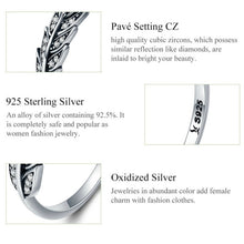 Load image into Gallery viewer, S925 Silver Open Women Ring Leaf Ring