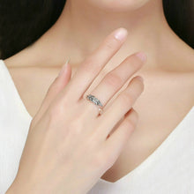 Load image into Gallery viewer, S925 Silver Open Women Ring Leaf Ring