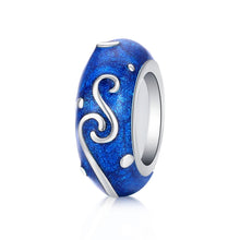 Load image into Gallery viewer, 925 Sterling Silver Beads Blue Bright Star Beaded DIY Bracelet Accessories, SCC1388