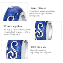 Load image into Gallery viewer, 925 Sterling Silver Beads Blue Bright Star Beaded DIY Bracelet Accessories, SCC1388