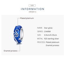 Load image into Gallery viewer, 925 Sterling Silver Beads Blue Bright Star Beaded DIY Bracelet Accessories, SCC1388