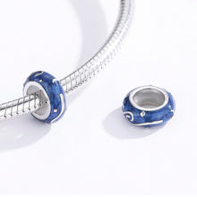 Load image into Gallery viewer, 925 Sterling Silver Beads Blue Bright Star Beaded DIY Bracelet Accessories, SCC1388