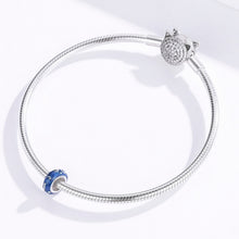Load image into Gallery viewer, 925 Sterling Silver Beads Blue Bright Star Beaded DIY Bracelet Accessories, SCC1388