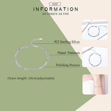 Load image into Gallery viewer, Sterling Silver S925 Women Bracelet Jewelry Platinum Plated Jewelry Silver Bracelet, SCB131