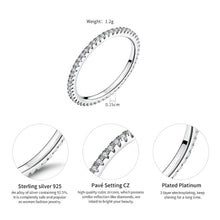 Load image into Gallery viewer, S925 Sterling Silver Ladies Fashion Ring Diamond Simple Ring, 5, 6, 7, 8, 9
