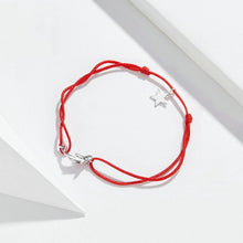 Load image into Gallery viewer, Sterling Silver Red String Bracelet Koi Star Bracelet Jewelry