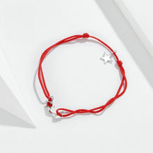 Load image into Gallery viewer, Sterling Silver Red String Bracelet Koi Star Bracelet Jewelry