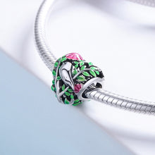 Load image into Gallery viewer, 925 Sterling Silver Bird In The Woods Charm Beads Fit Women Bracelet Necklaces Jewelry, SCC647