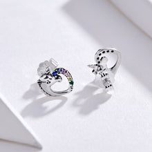 Load image into Gallery viewer, Silver Stud Earrings Silver Earrings Colored Zircon Silver Stud Earrings, SCE611